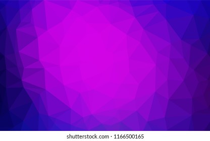 Dark Pink, Blue vector polygonal pattern. Shining illustration, which consist of triangles. Brand new style for your business design.