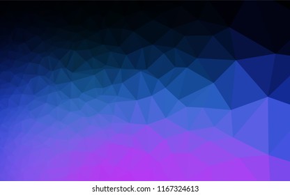 Dark Pink, Blue vector polygonal background. Shining illustration, which consist of triangles. The elegant pattern can be used as part of a brand book.