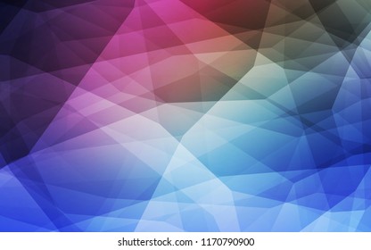 Dark Pink, Blue vector polygonal pattern. Shining polygonal illustration, which consist of triangles. Pattern for a brand book's backdrop.