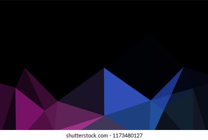 Dark Pink, Blue vector polygonal background. Creative illustration in halftone style with gradient. The elegant pattern can be used as part of a brand book.