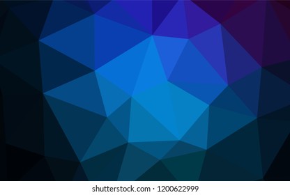 Dark Pink, Blue vector polygonal background. Colorful abstract illustration with triangles. Pattern for a brand book's backdrop.