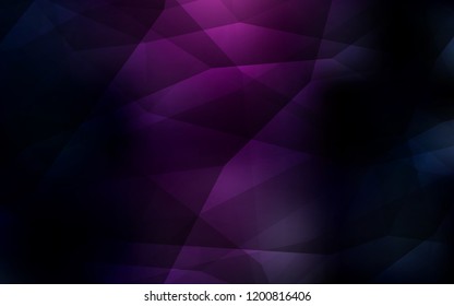 Dark Pink, Blue vector polygonal background. Glitter abstract illustration with an elegant triangles. Brand new design for your business.