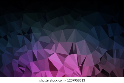 Dark Pink, Blue vector polygonal pattern. Triangular geometric sample with gradient.  The textured pattern can be used for background.