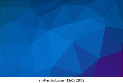 Dark Pink, Blue vector polygonal pattern. Triangular geometric sample with gradient.  Best triangular design for your business.