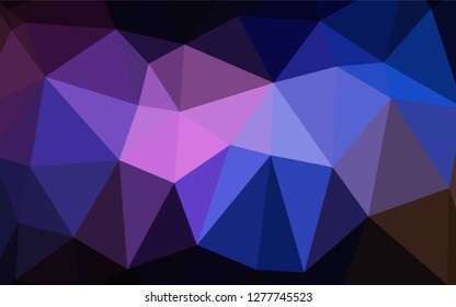 Dark Pink, Blue vector polygonal template. Creative geometric illustration in Origami style with gradient. The best triangular design for your business.