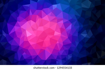 Dark Pink, Blue vector polygonal pattern. Elegant bright polygonal illustration with gradient. Brand new design for your business.