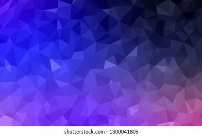 Dark Pink, Blue vector polygonal pattern. A completely new color illustration in a polygonal style. Brand new style for your business design.