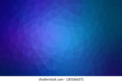 Dark Pink, Blue vector polygonal template. Modern abstract illustration with triangles. Polygonal design for your web site.