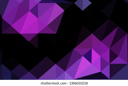 Dark Pink, Blue vector polygonal pattern. Colorful abstract illustration with gradient. Template for a cell phone background.