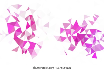 Dark Pink, Blue vector polygonal template. Polygonal abstract illustration with gradient. Pattern for a brand book's backdrop.