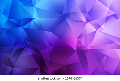 Dark Pink, Blue vector polygonal pattern. Colorful illustration in polygonal style with gradient. Brand new design for your business.