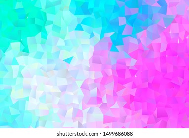 Dark Pink, Blue vector polygonal template. Creative illustration in halftone style with triangles. Brand new design for your business.