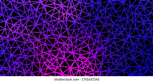Dark pink, blue vector polygonal backdrop. Decorative colorful illustration with abstract triangles. Smart pattern for websites.