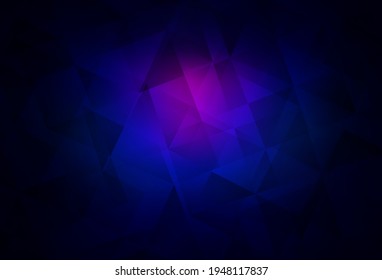 Patrón poligonal vector azul oscuro rosa. Ilustración abstracta moderna con triángulos. Un diseño completamente nuevo para su prospecto.