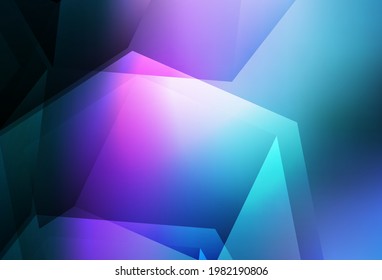 Dark Pink, Blue vector polygonal pattern. Polygonal abstract illustration with gradient. Pattern for a brand book's backdrop.
