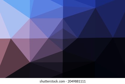 Dark Pink, Blue vector polygonal template. Shining illustration, which consist of triangles. Brand new style for your business design.