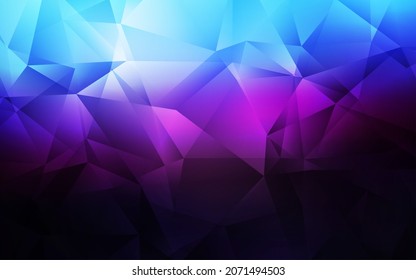 Fondo poligonal vector azul oscuro rosa. Muestra geométrica triangular con gradiente.  Nuevo diseño para su negocio.
