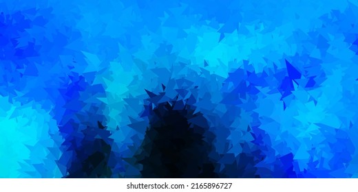 Patrón poligonal vector azul oscuro rosa. Ilustración abstracta colorida con triángulos gradientes. Diseño de páginas de aterrizaje.