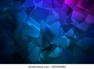 Fondo poligonal vector azul oscuro rosa. Ilustración colorida de estilo poligonal con gradiente. Nuevo diseño para su negocio.