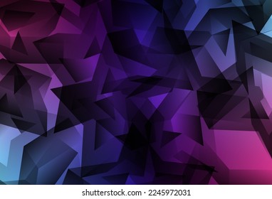 Plantilla poligonal vector azul oscuro rosa. Ilustración abstracta colorida con triángulos. Un diseño completamente nuevo para su prospecto.