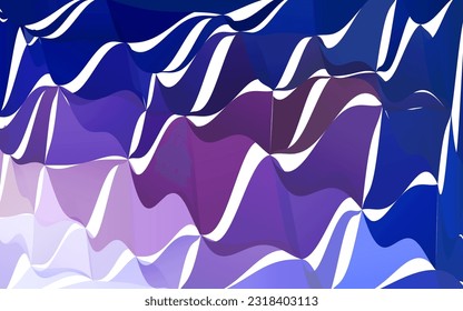 Ilustración poligonal vector azul rosada, que consiste en triángulos. Patrón triangular para el diseño de su negocio. Fondo geométrico en estilo Origami con gradiente.
