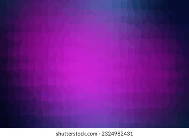 Dunkelrosa, blauer, mehrfarbiger Hintergrund. Farbige Illustration im abstrakten Stil mit Farbverlauf. Polygonal Design für Ihre Website.