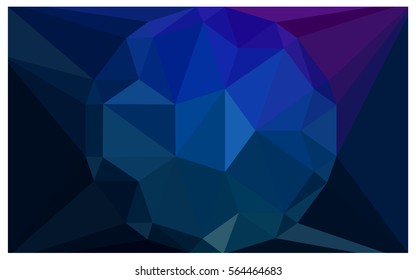 Dark Pink Blue vector polygonal illustration, which consist of triangles with a gemstone in center. Triangular design of a huge diamond for your business. Creative geometric background of gems.