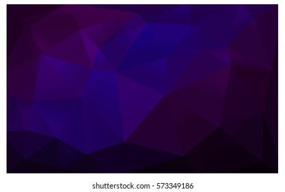 Dark Pink, Blue vector polygonal illustration, which consist of triangles. Triangular design for your business. Creative geometric background in Origami style with gradient