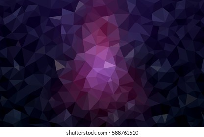 Dark Pink, Blue vector polygonal illustration, which consist of triangles. Triangular pattern for your business design. Geometric background in Origami style with gradient. 