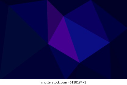 Dark Pink, Blue vector polygonal illustration, which consist of triangles. Triangular design for your business. Creative geometric background in Origami style with gradient