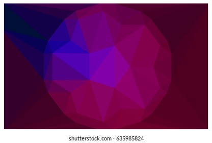Dark Pink, Blue vector polygonal illustration, which consist of triangles with a gemstone in center. Triangular design of a huge diamond for your business. Creative geometric background of gems.