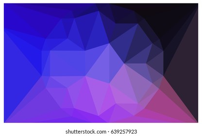 Dark Pink, Blue vector polygonal illustration, which consist of triangles with a gemstone in center. Triangular design of a huge diamond for your business. Creative geometric background of gems.
