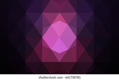 Dark Pink, Blue vector polygonal illustration, which consist of triangles. Triangular design for your business. Creative geometric background in Origami style with gradient