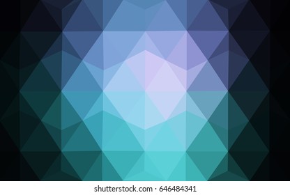 Dark Pink, Blue vector polygonal illustration, which consist of triangles. Triangular pattern for your business design. Geometric background in Origami style with gradient. 
