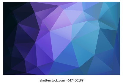 Dark Pink, Blue vector polygonal illustration, which consist of triangles. Triangular pattern for your business design. Geometric background in Origami style with gradient. 