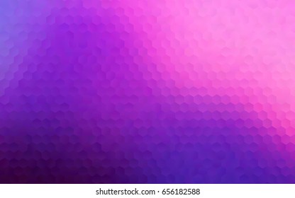 Dark Pink, Blue vector polygonal illustration, which consist of hexagons. Hexagonal pattern for your business design. Geometric background in Origami style with gradient. 