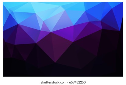 Dark Pink, Blue vector polygonal illustration, which consist of triangles. Triangular design for your business. Creative geometric background in Origami style with gradient