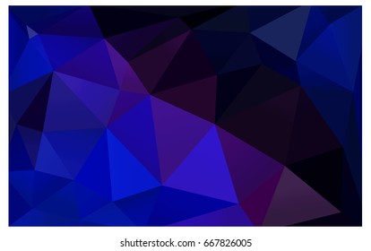Dark Pink, Blue vector polygonal illustration, which consist of triangles. Triangular design for your business. Creative geometric background in Origami style with gradient