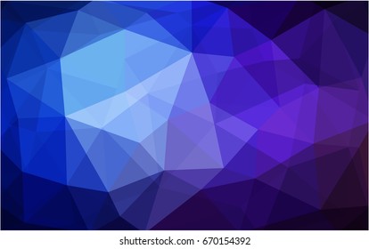 Dark Pink, Blue vector polygonal illustration, which consist of triangles. Triangular design for your business. Creative geometric background in Origami style with gradient