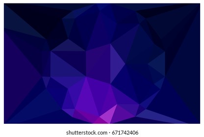 Dark Pink, Blue vector polygonal illustration, which consist of triangles with a gemstone in center. Triangular design of a huge diamond for your business. Creative geometric background of gems.