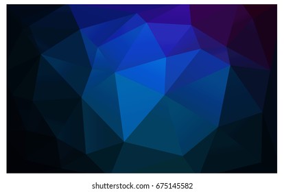 Dark Pink, Blue vector polygonal illustration, which consist of triangles. Triangular design for your business. Creative geometric background in Origami style with gradient