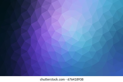 Dark Pink, Blue vector polygonal illustration, which consist of triangles. Triangular pattern for your business design. Geometric background in Origami style with gradient. 
