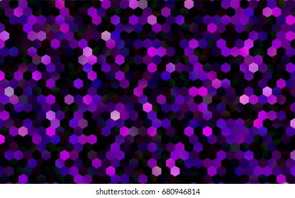 Dark Pink, Blue vector polygonal illustration, which consist of hexagons. Hexagonal design for your business. Creative geometric background in Origami style with gradient