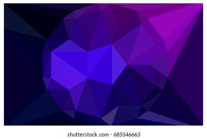 Dark Pink, Blue vector polygonal illustration, which consist of triangles with a gemstone in center. Triangular design of a huge diamond for your business. Creative geometric background of gems.