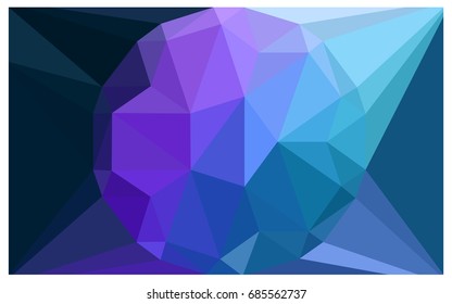 Dark Pink, Blue vector polygonal illustration, which consist of triangles with a gemstone in center. Triangular design of a huge diamond for your business. Creative geometric background of gems.