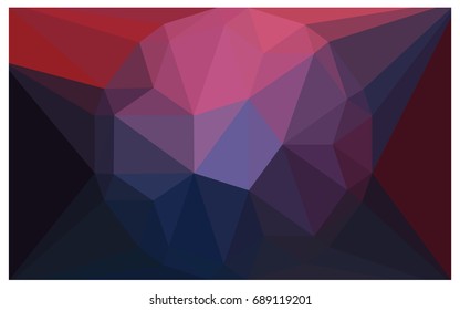 Dark Pink, Blue vector polygonal illustration, which consist of triangles with a gemstone in center. Triangular design of a huge diamond for your business. Creative geometric background of gems.