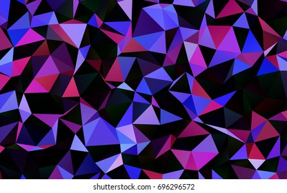Dark Pink, Blue vector polygonal pattern. Creative geometric illustration in Origami style with gradient. A completely new design for your business.