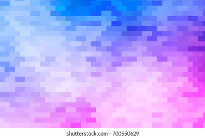 Dark Pink, Blue vector polygonal illustration consisting of rectangles. Rectangular design for your business. Creative geometric background in origami style with gradient.