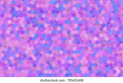 Dark Pink, Blue vector polygonal illustration, which consist of hexagons. Hexagonal pattern for your business design. Geometric background in Origami style with gradient. 