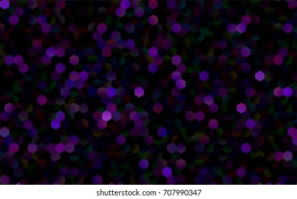 Dark Pink, Blue vector polygonal illustration, which consist of hexagons. Hexagonal pattern for your business design. Geometric background in Origami style with gradient. 
